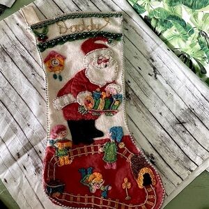 Christmas felt embroidery handmade stocking “Daddy”​​